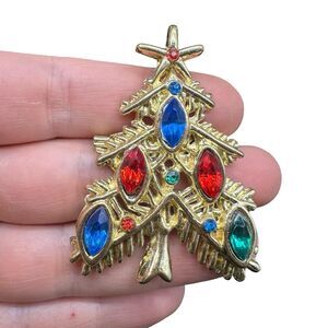 Vintage Jewelry Christmas Tree brooch